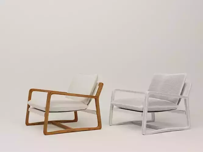 Ace Chair Upholstered Armchair 3D model