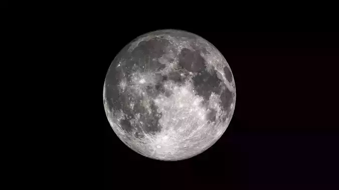 High resolution Moon Free 3D model