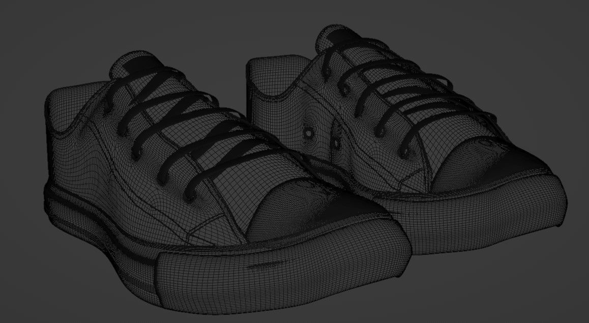 Chuck Taylor All Star Classic Low Top White 3D model_6