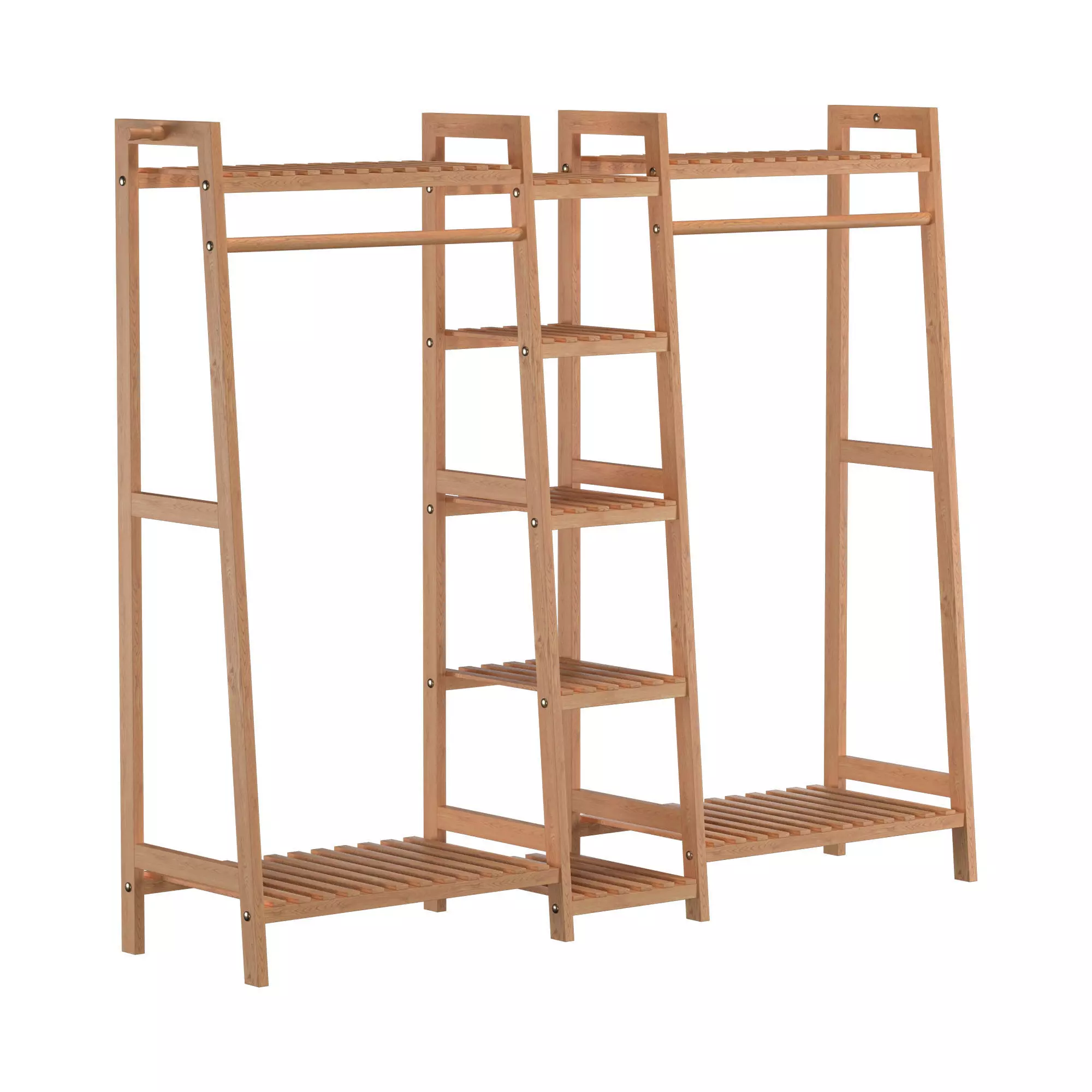 Wood rack 03 3D model_0