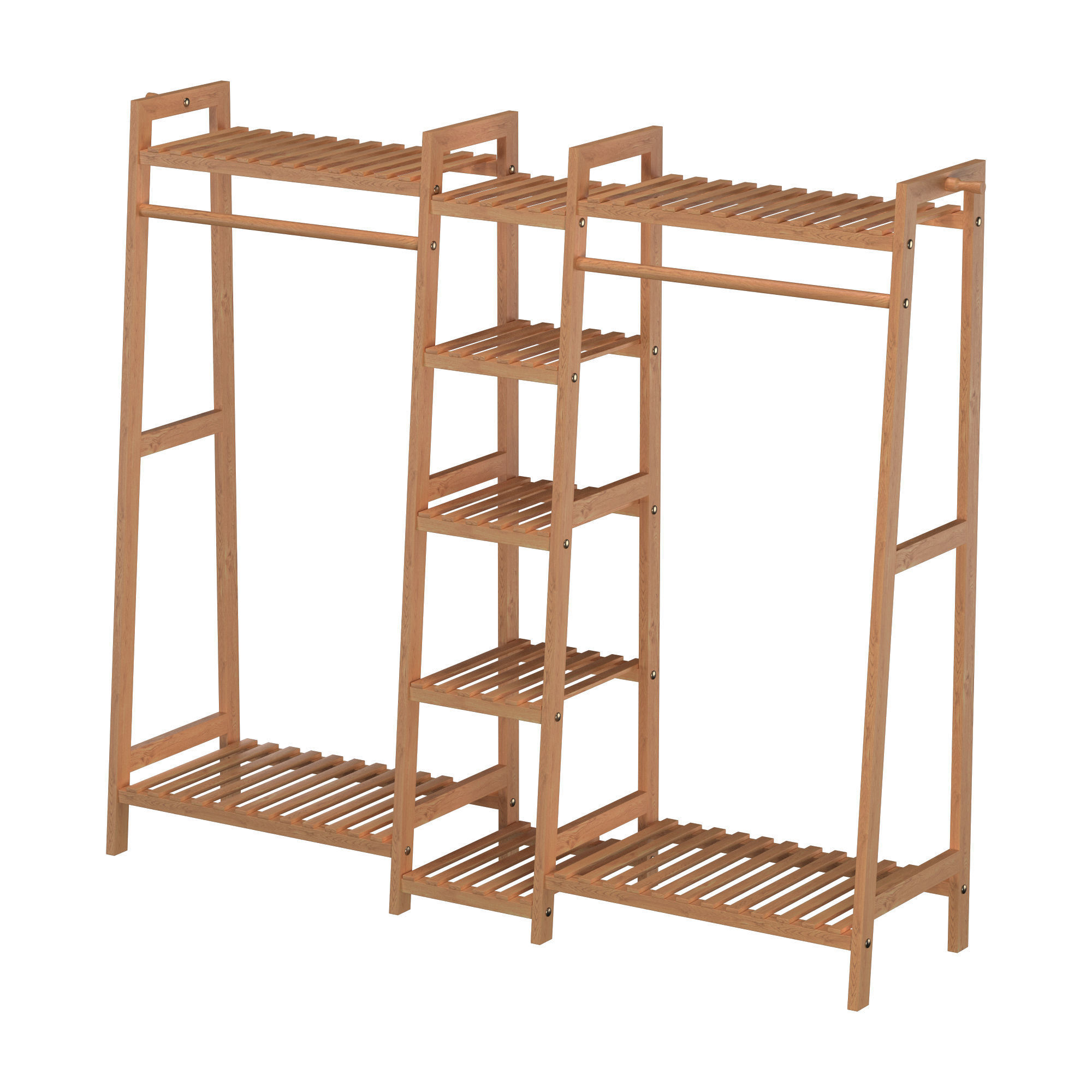 Wood rack 03 3D model_2