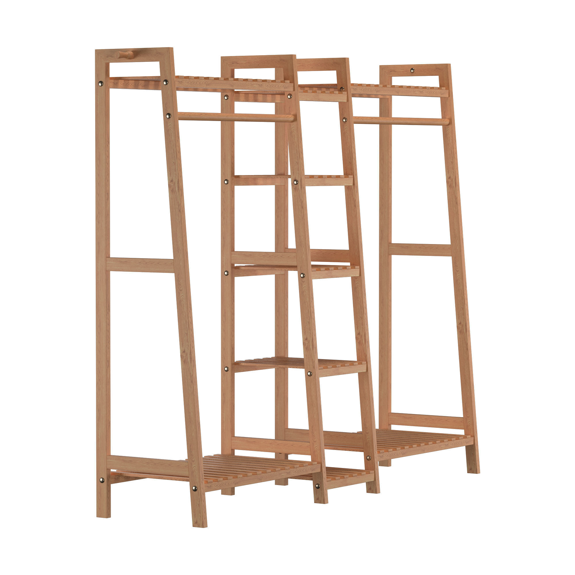 Wood rack 03 3D model_3