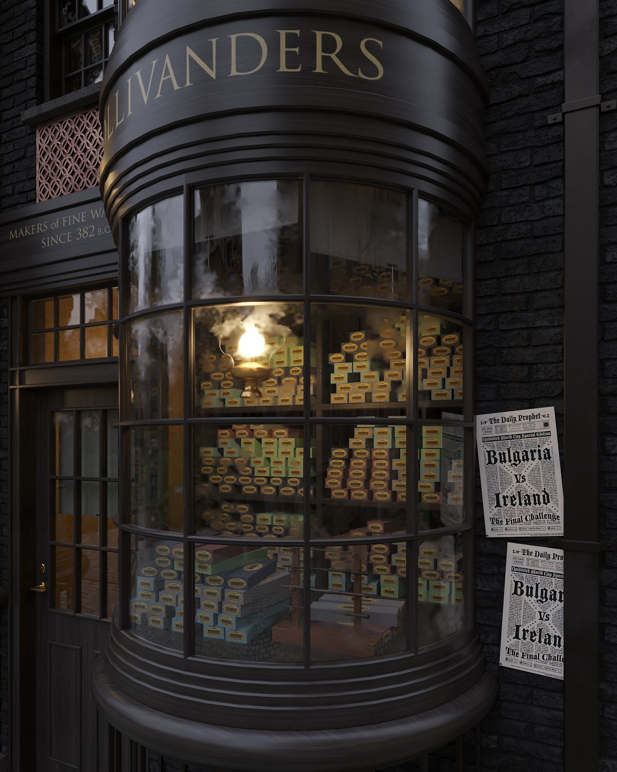 Ollivanders Wand Shop from Harry Potter 3D model_5