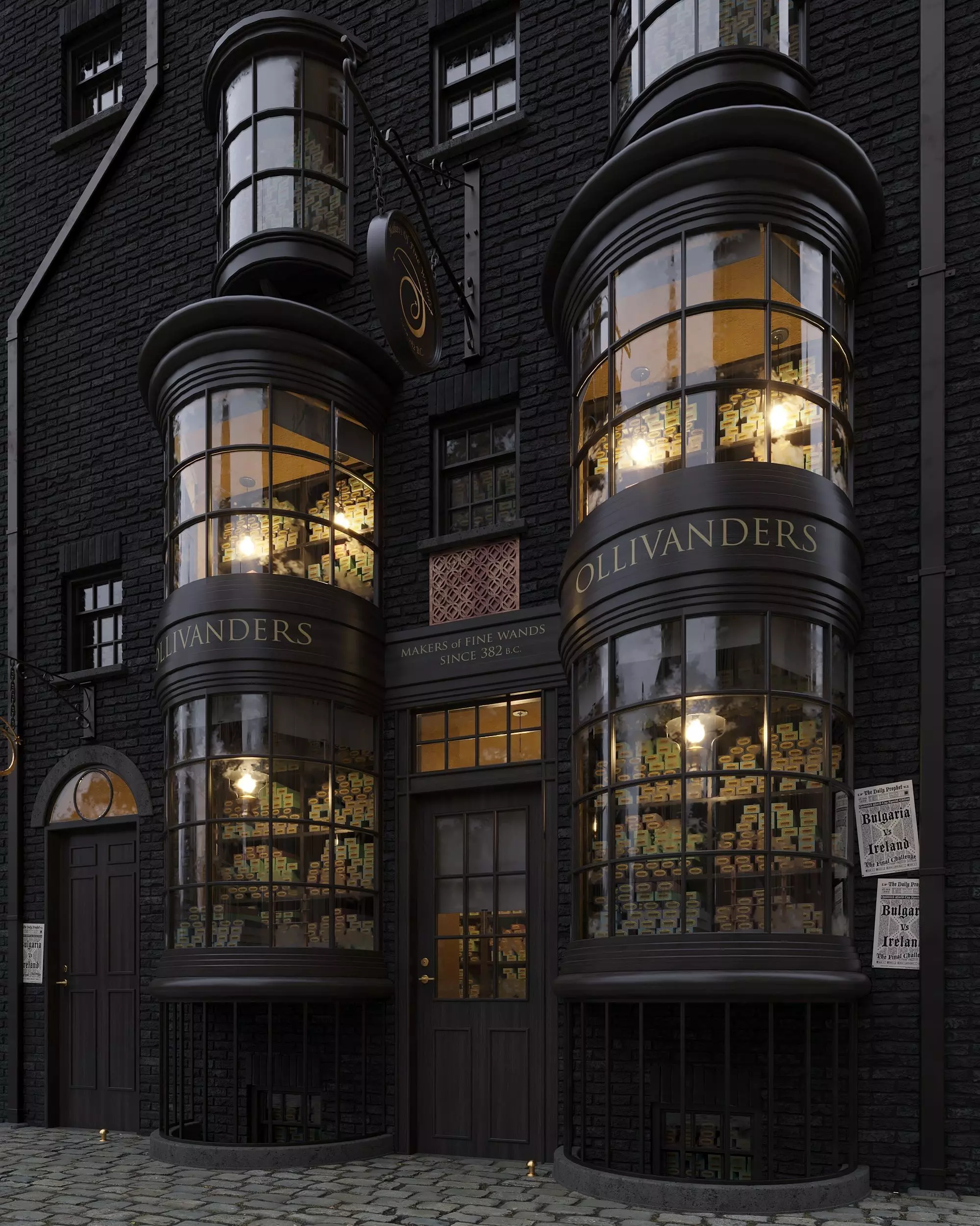 Ollivanders Wand Shop from Harry Potter 3D model_0