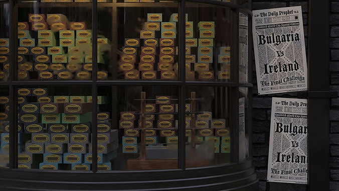 Ollivanders Wand Shop from Harry Potter 3D model 7