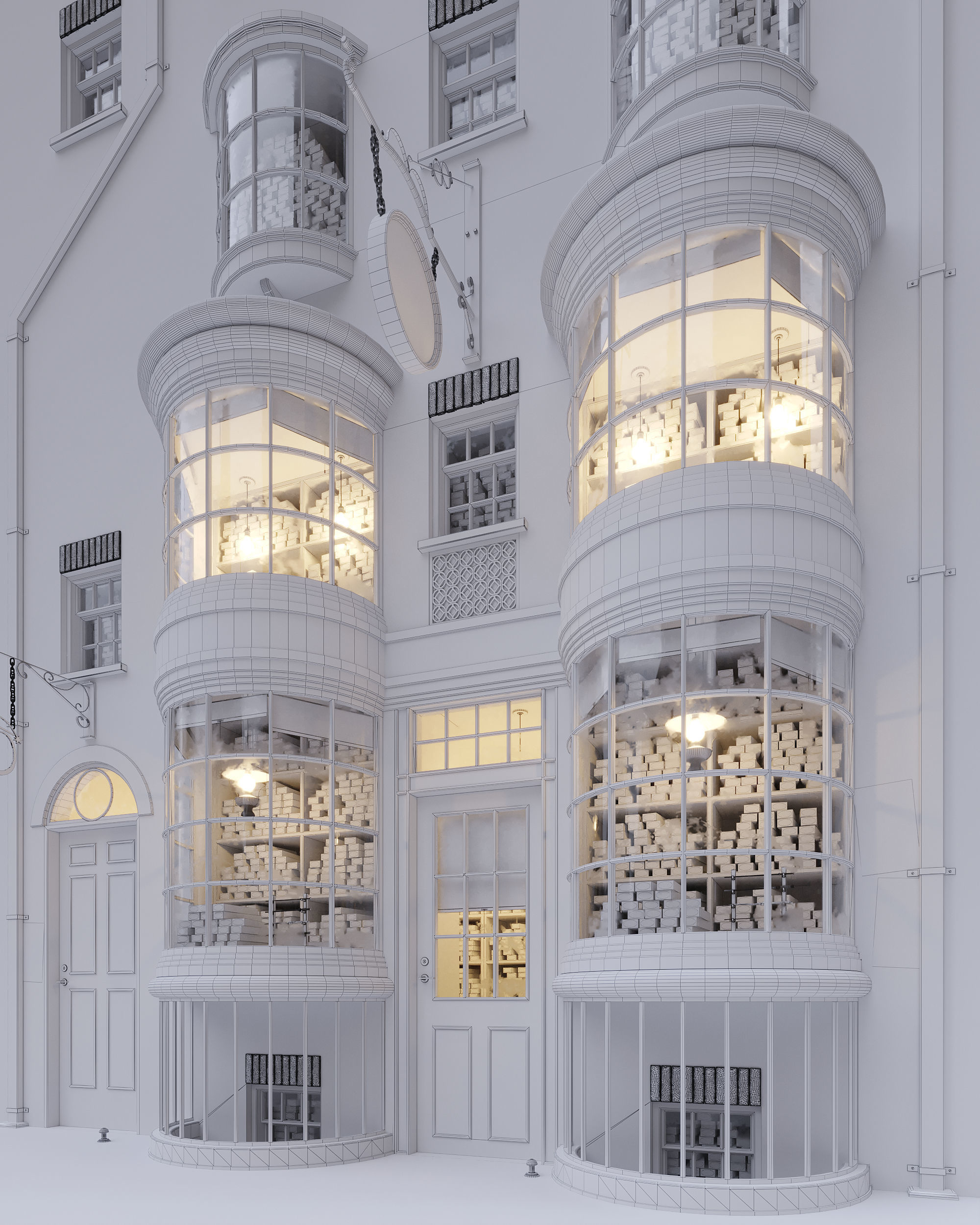 Ollivanders Wand Shop from Harry Potter 3D model_11