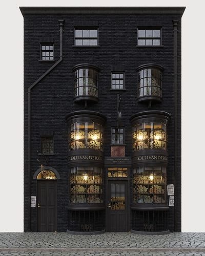 Ollivanders Wand Shop from Harry Potter 3D model 2