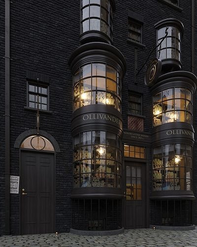 Ollivanders Wand Shop from Harry Potter 3D model 3