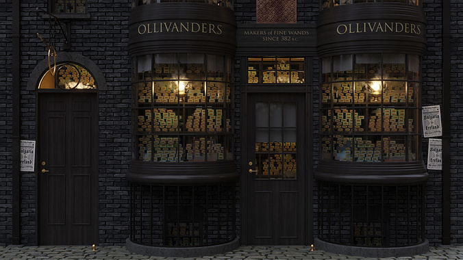 Ollivanders Wand Shop from Harry Potter 3D model 5