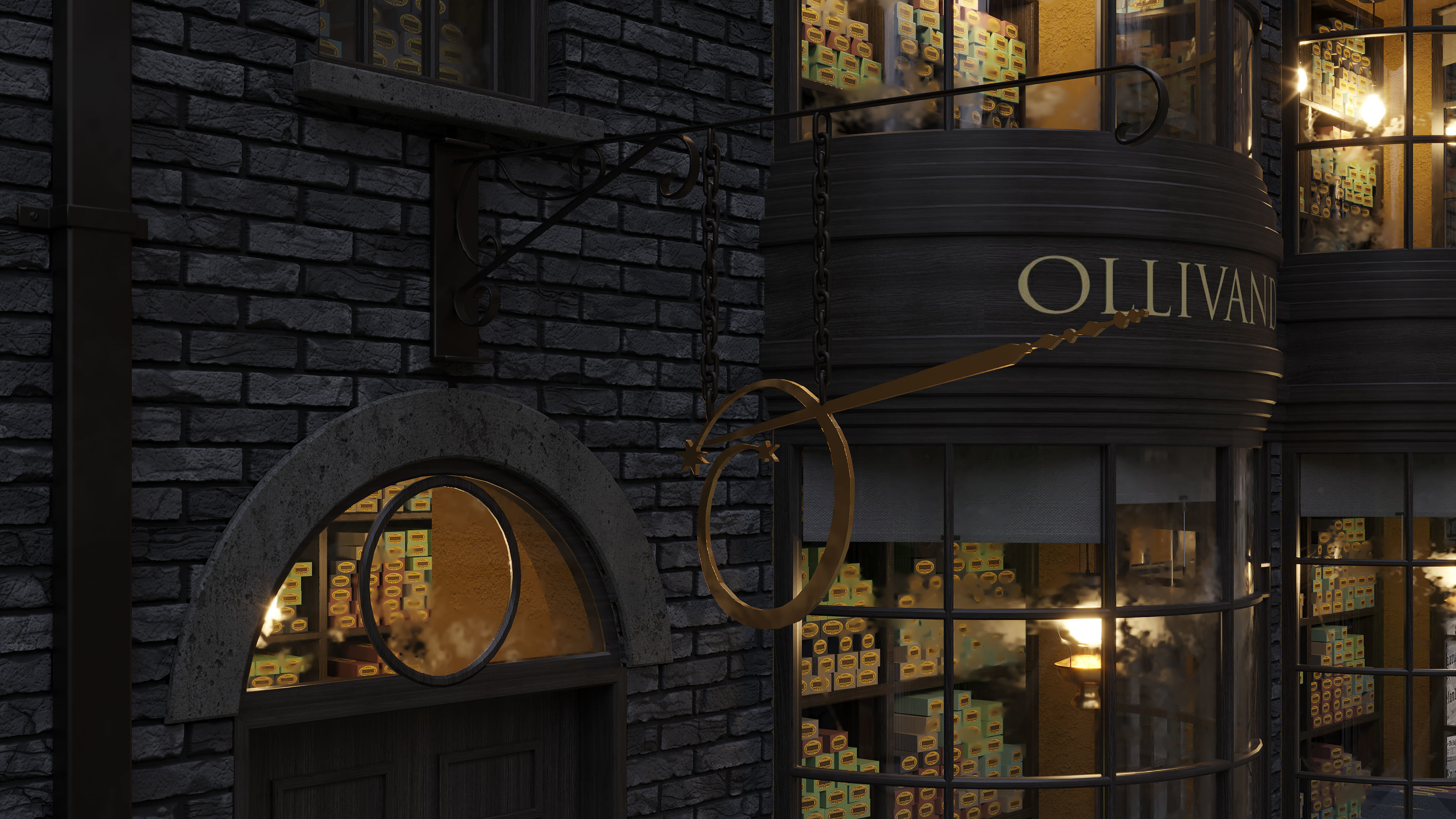 Ollivanders Wand Shop from Harry Potter 3D model_8