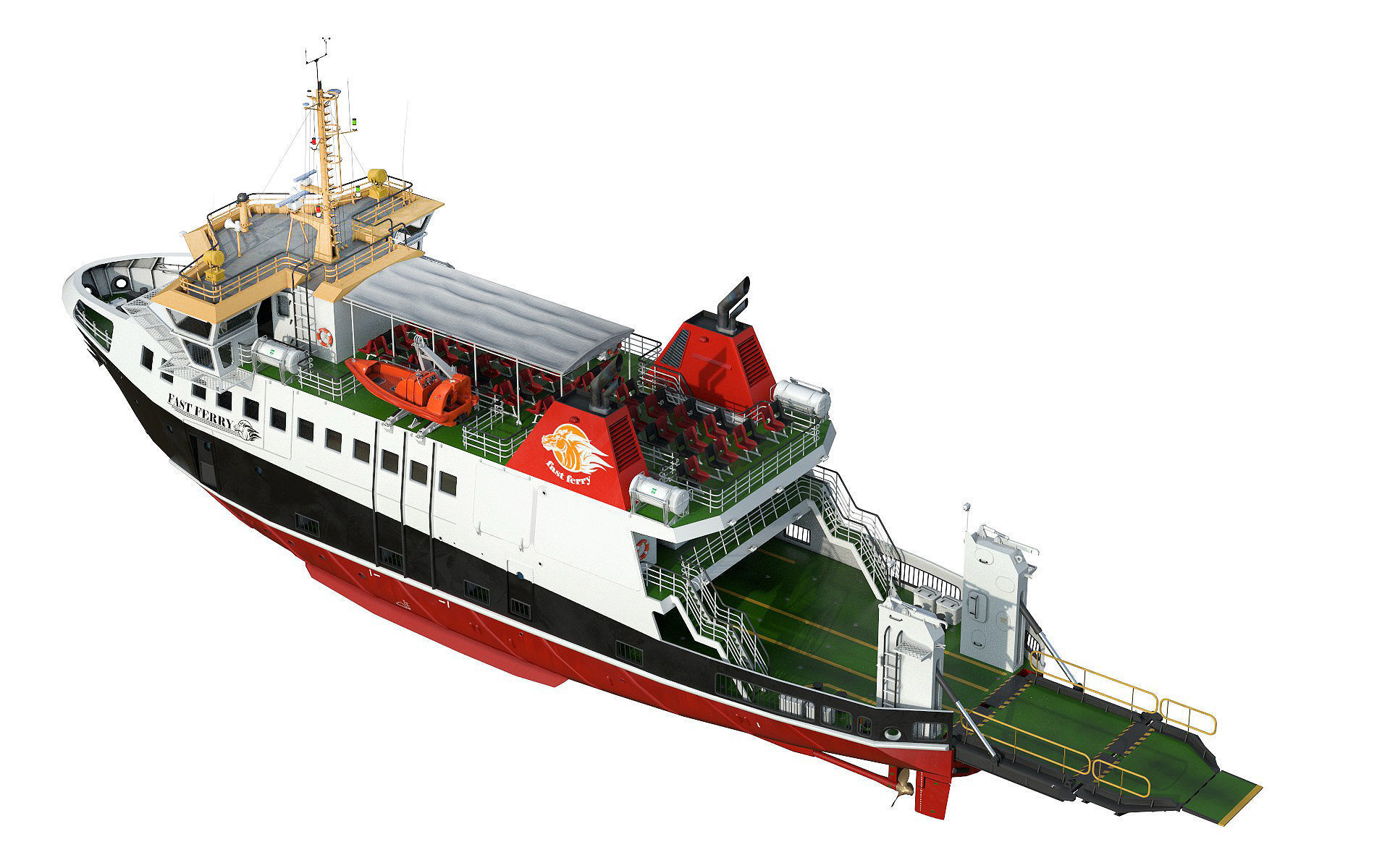Ro-Pax Ferry RWB 3D model_4