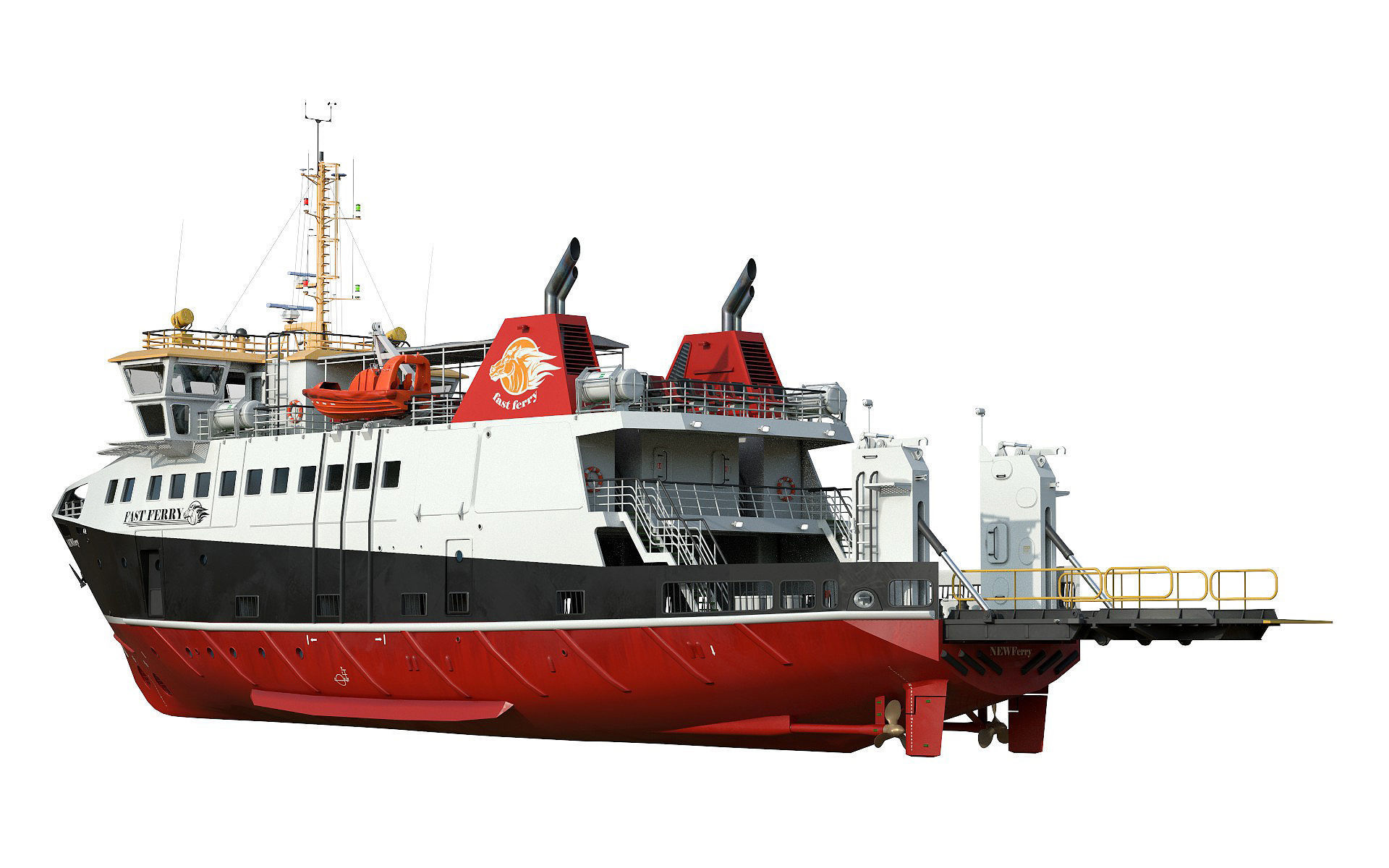 Ro-Pax Ferry RWB 3D model_2