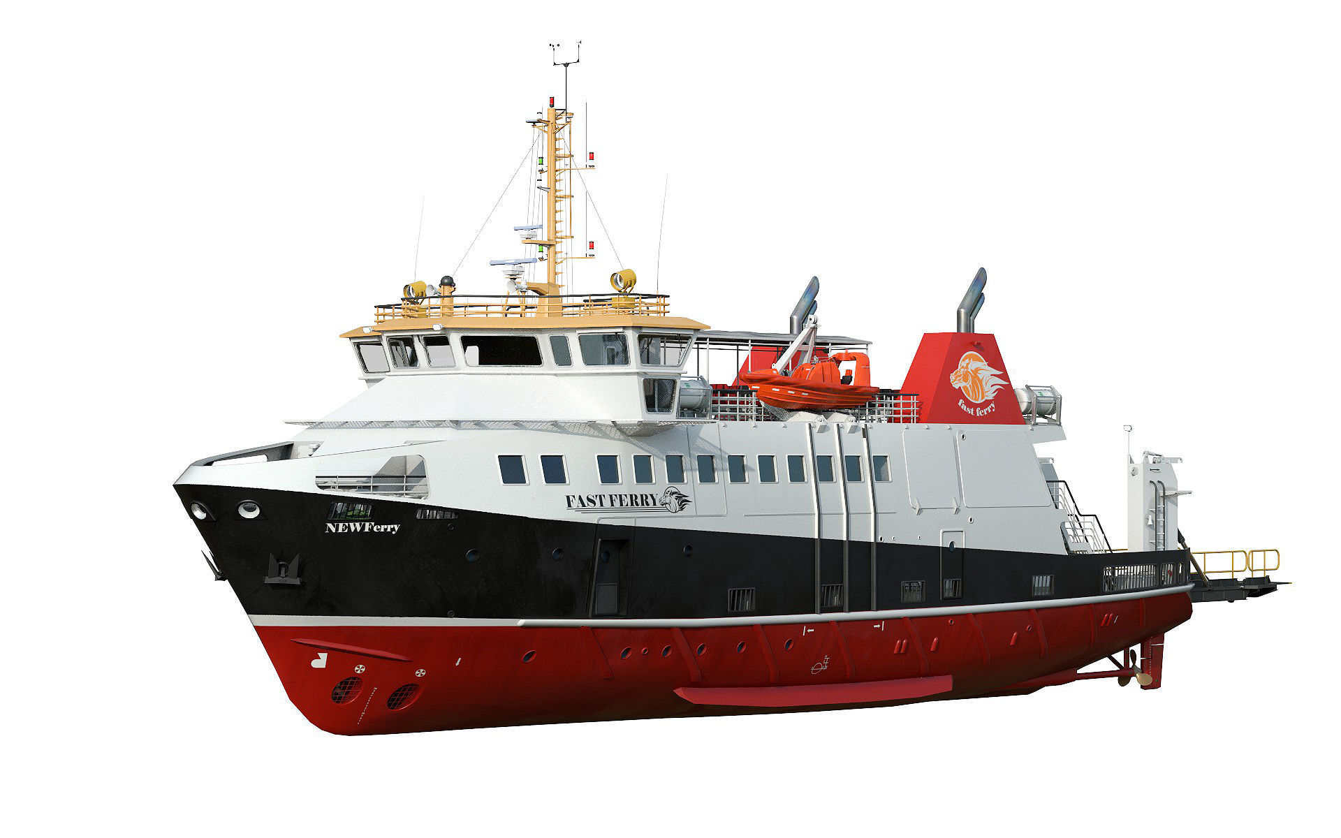 Ro-Pax Ferry RWB 3D model_1