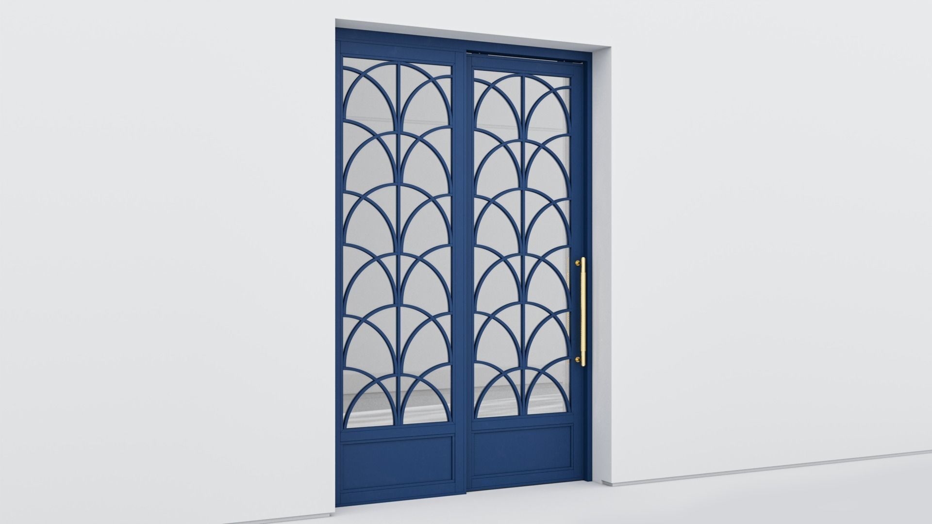Aluminium door 365 3D model_2