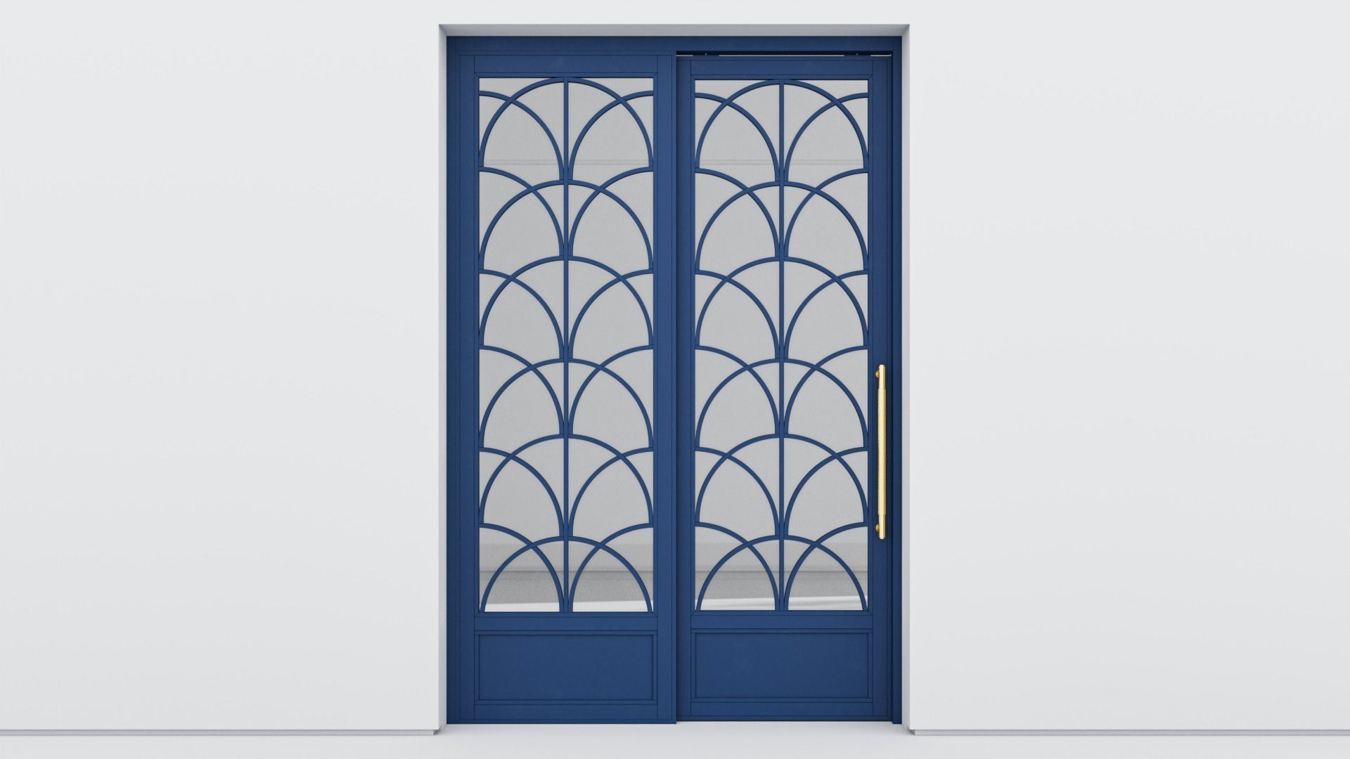 Aluminium door 365 3D model_3