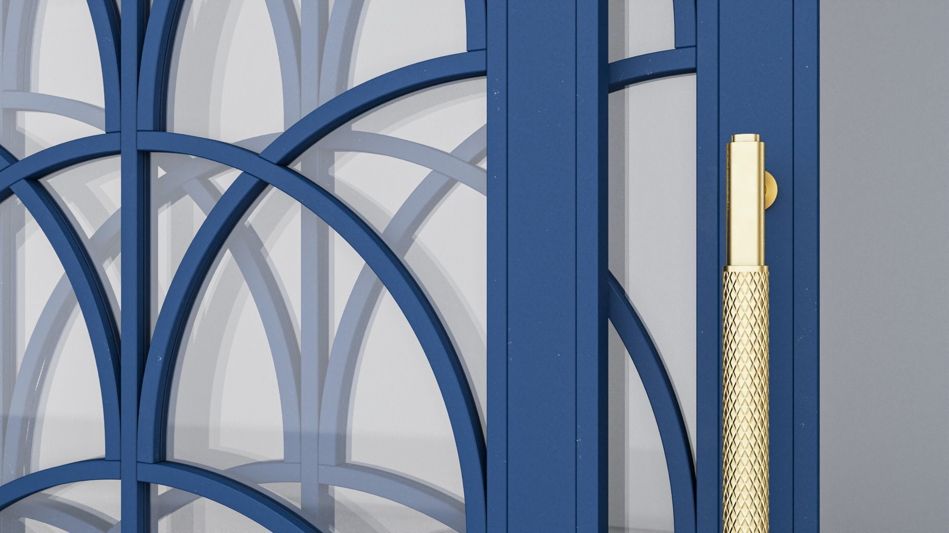 Aluminium door 365 3D model_4