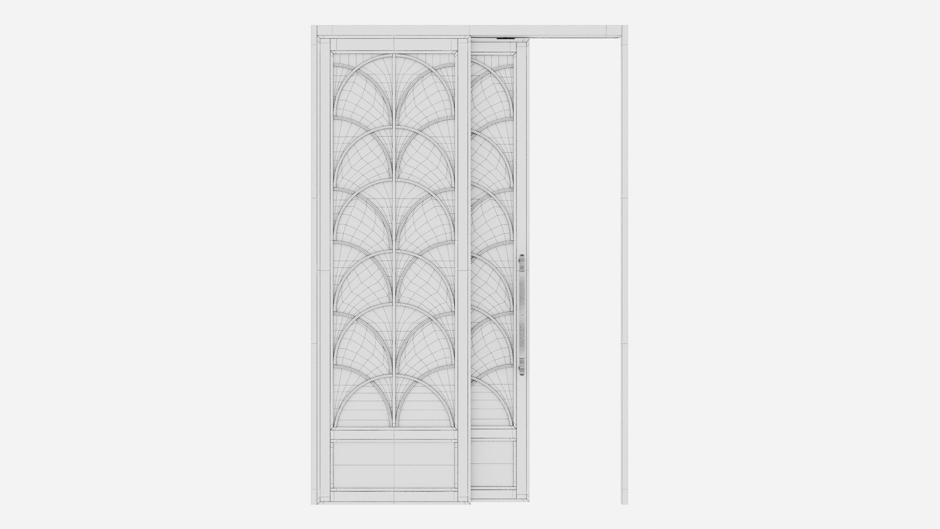 Aluminium door 365 3D model_5