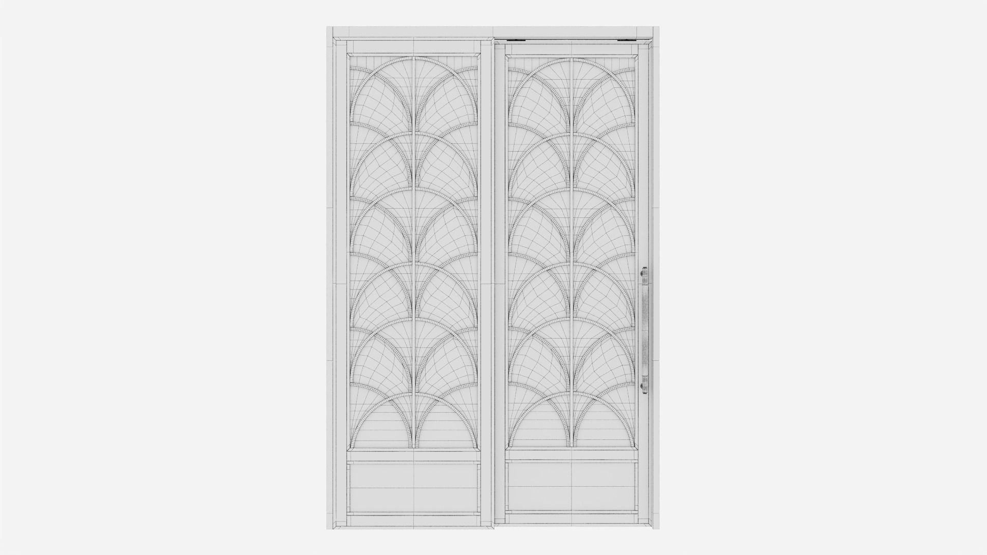 Aluminium door 365 3D model_6