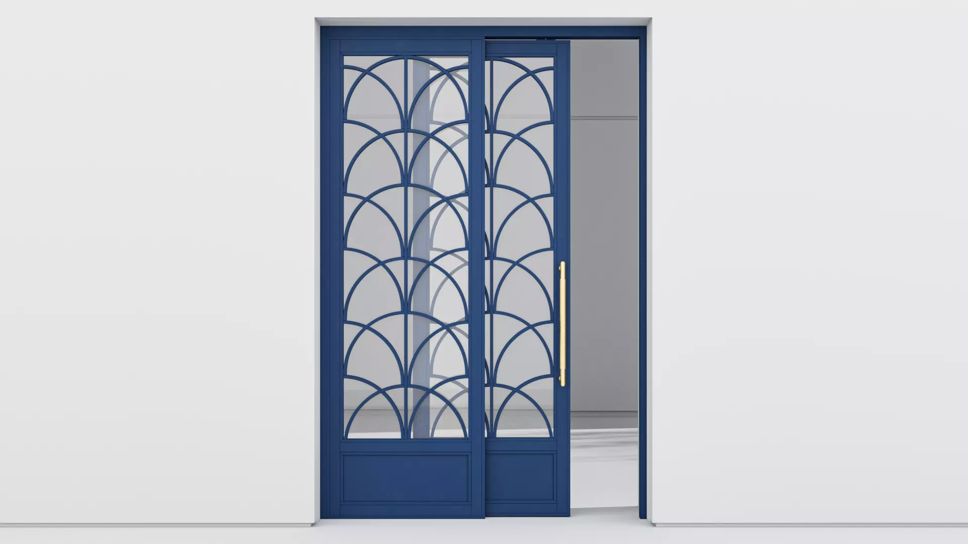 Aluminium door 365 3D model_0