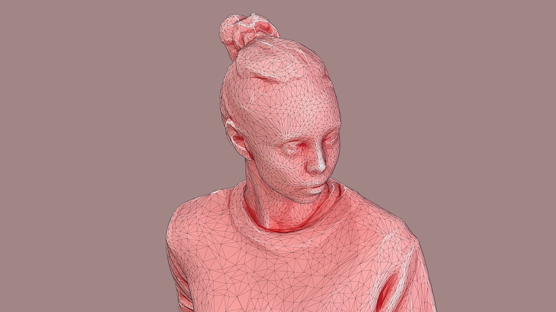 City Wanderer Casual Girl Walking 3D model_9
