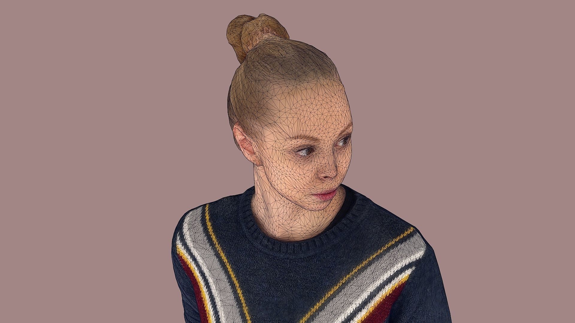 City Wanderer Casual Girl Walking 3D model_8