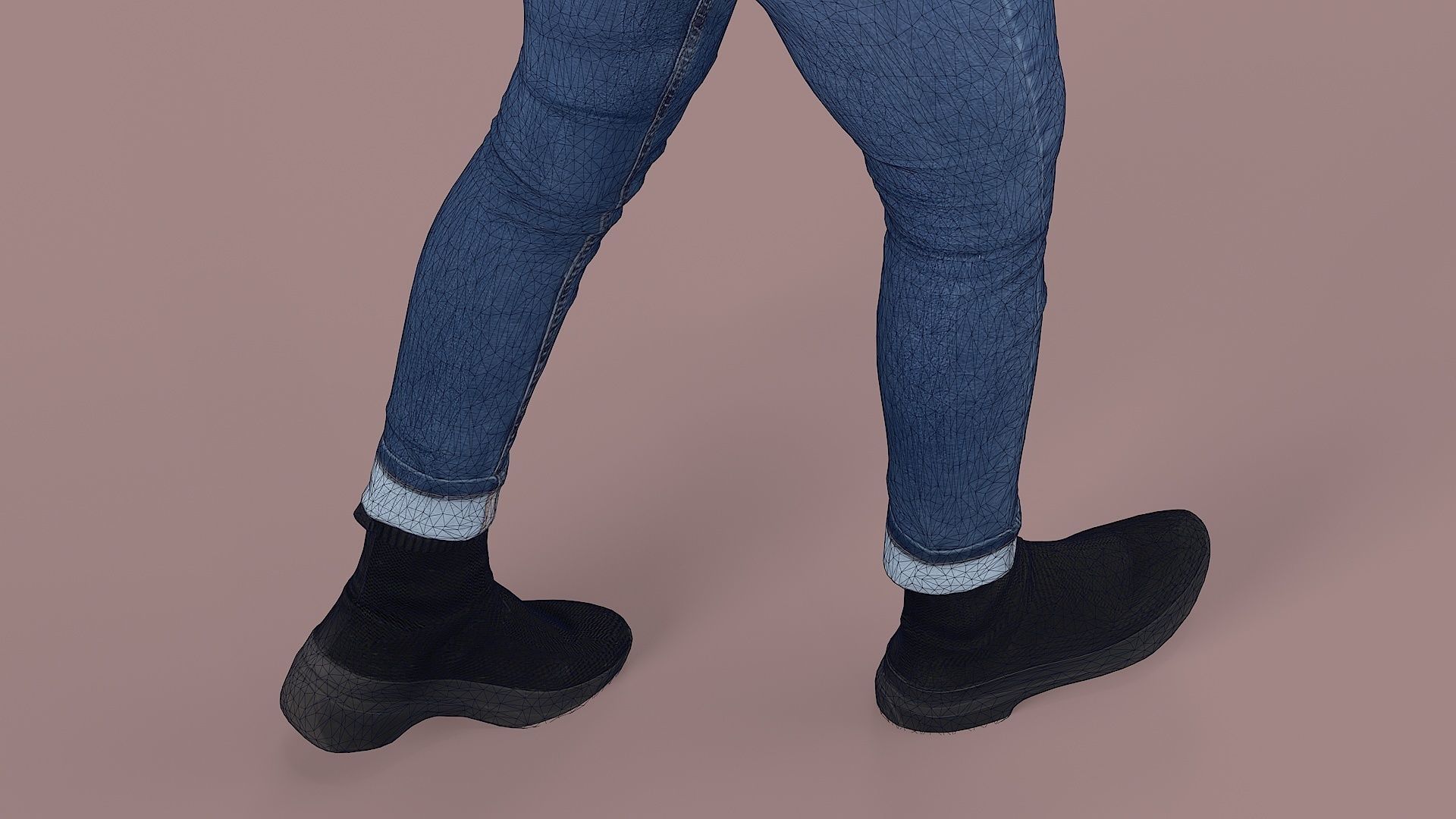 City Wanderer Casual Girl Walking 3D model_12