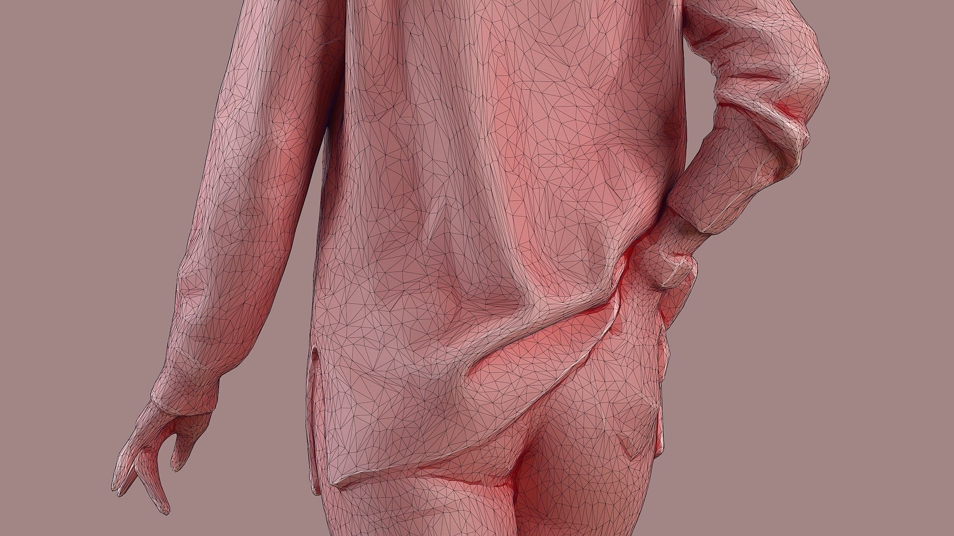 City Wanderer Casual Girl Walking 3D model_11