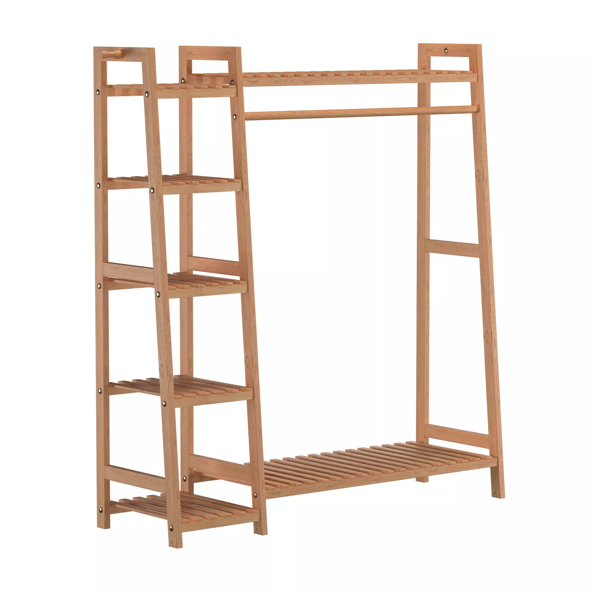 Wood rack 04 3D model_0
