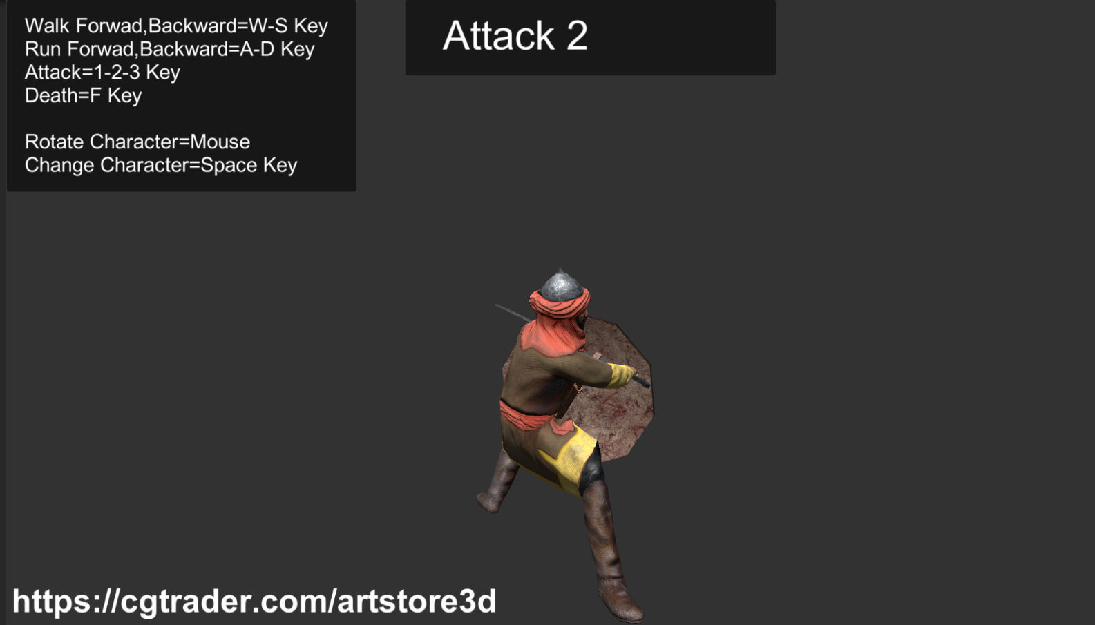 Warrior-Arab-Optimize Low-poly 3D model_9