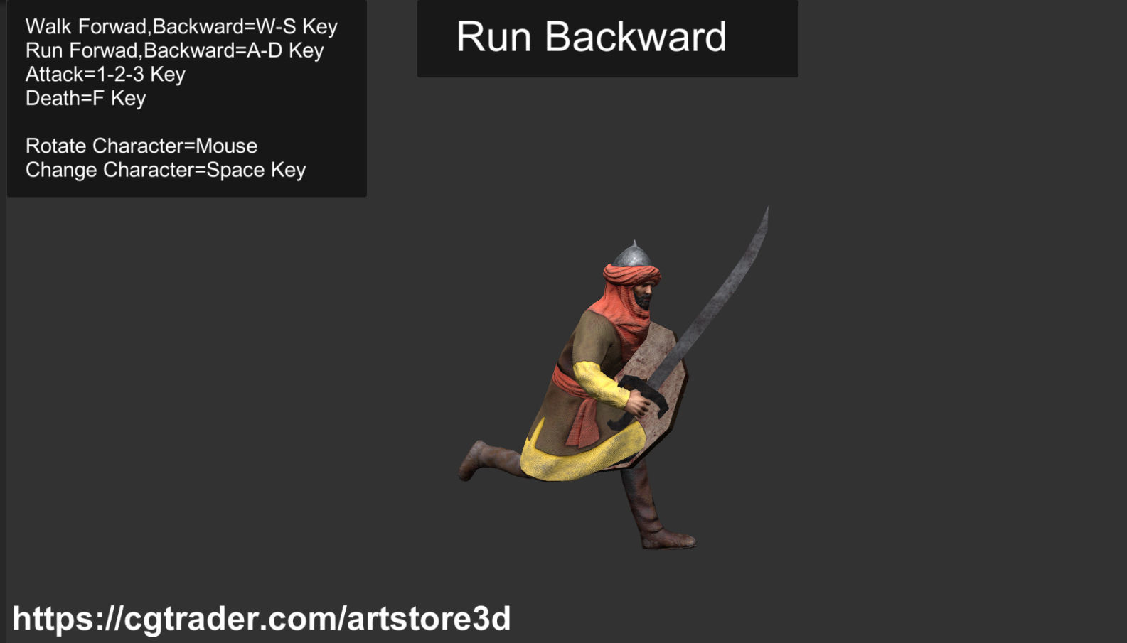 Warrior-Arab-Optimize Low-poly 3D model_14