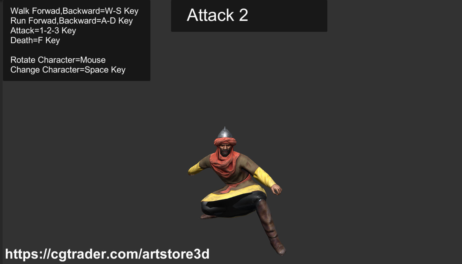 Warrior-Arab-Optimize Low-poly 3D model_21