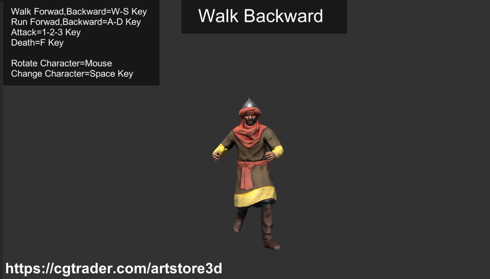 Warrior-Arab-Optimize Low-poly 3D model_25