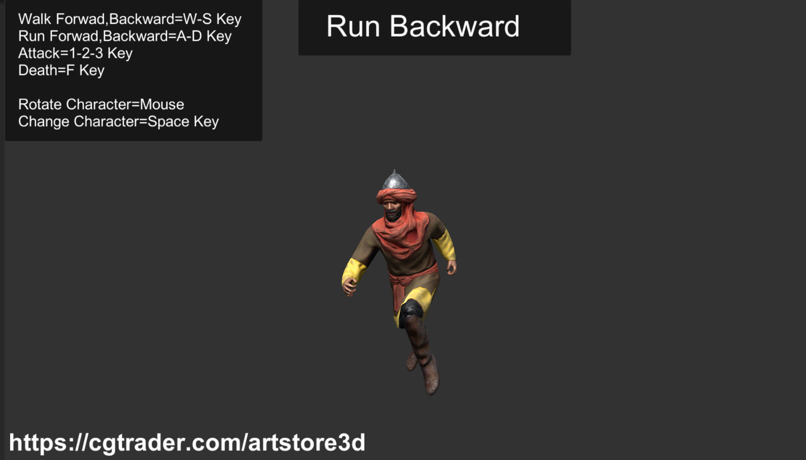 Warrior-Arab-Optimize Low-poly 3D model_23