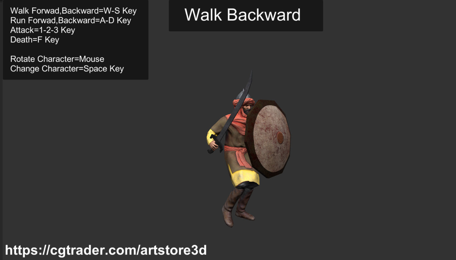 Warrior-Arab-Optimize Low-poly 3D model_13