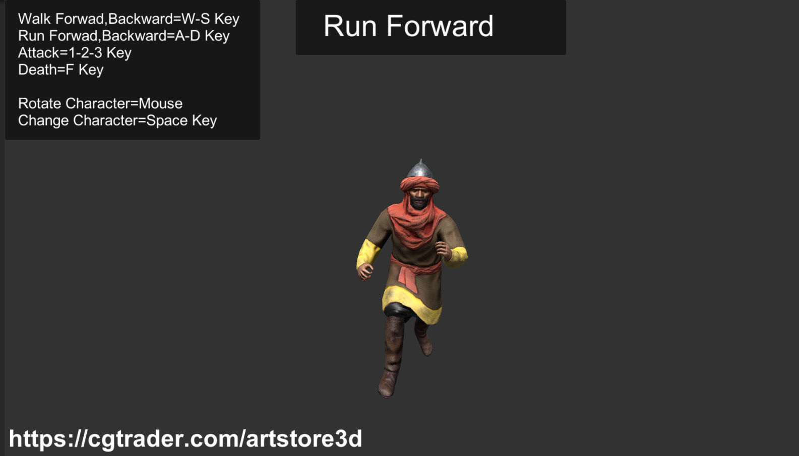 Warrior-Arab-Optimize Low-poly 3D model_22