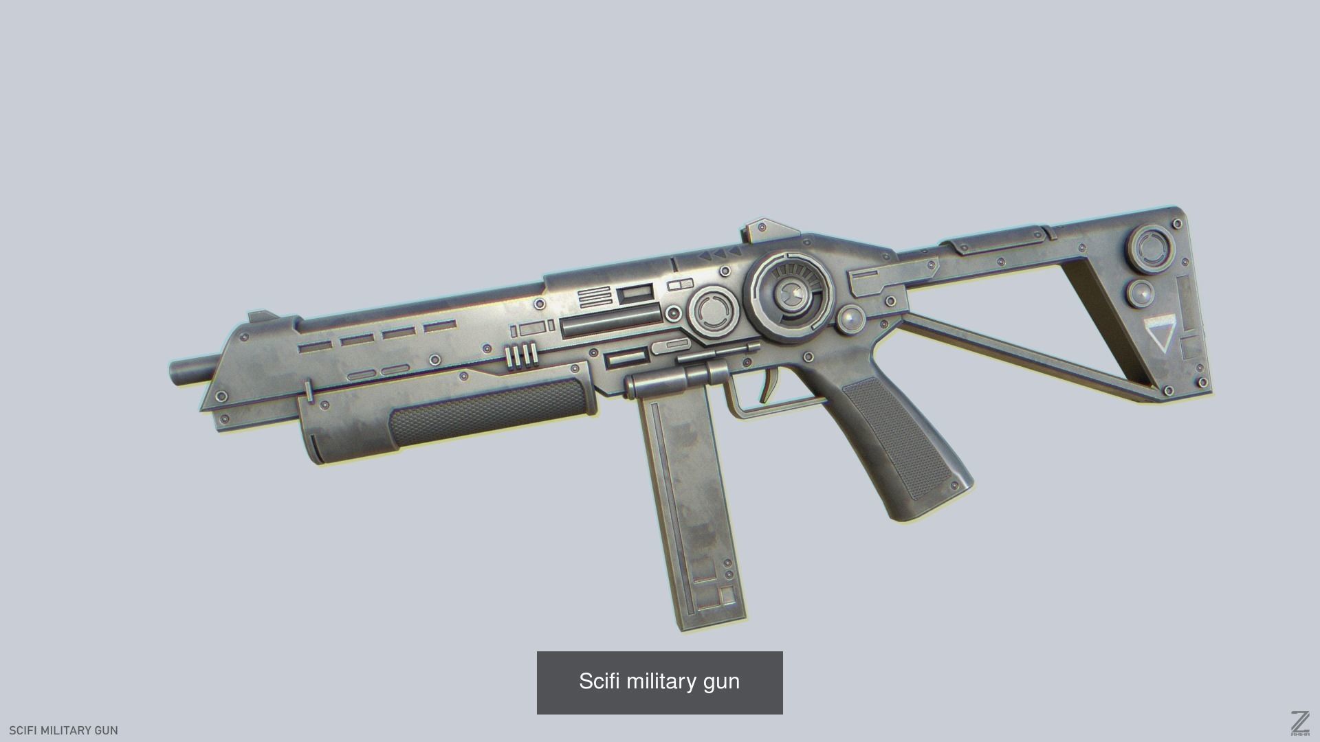Scifi military gun 3D Model Collection_8