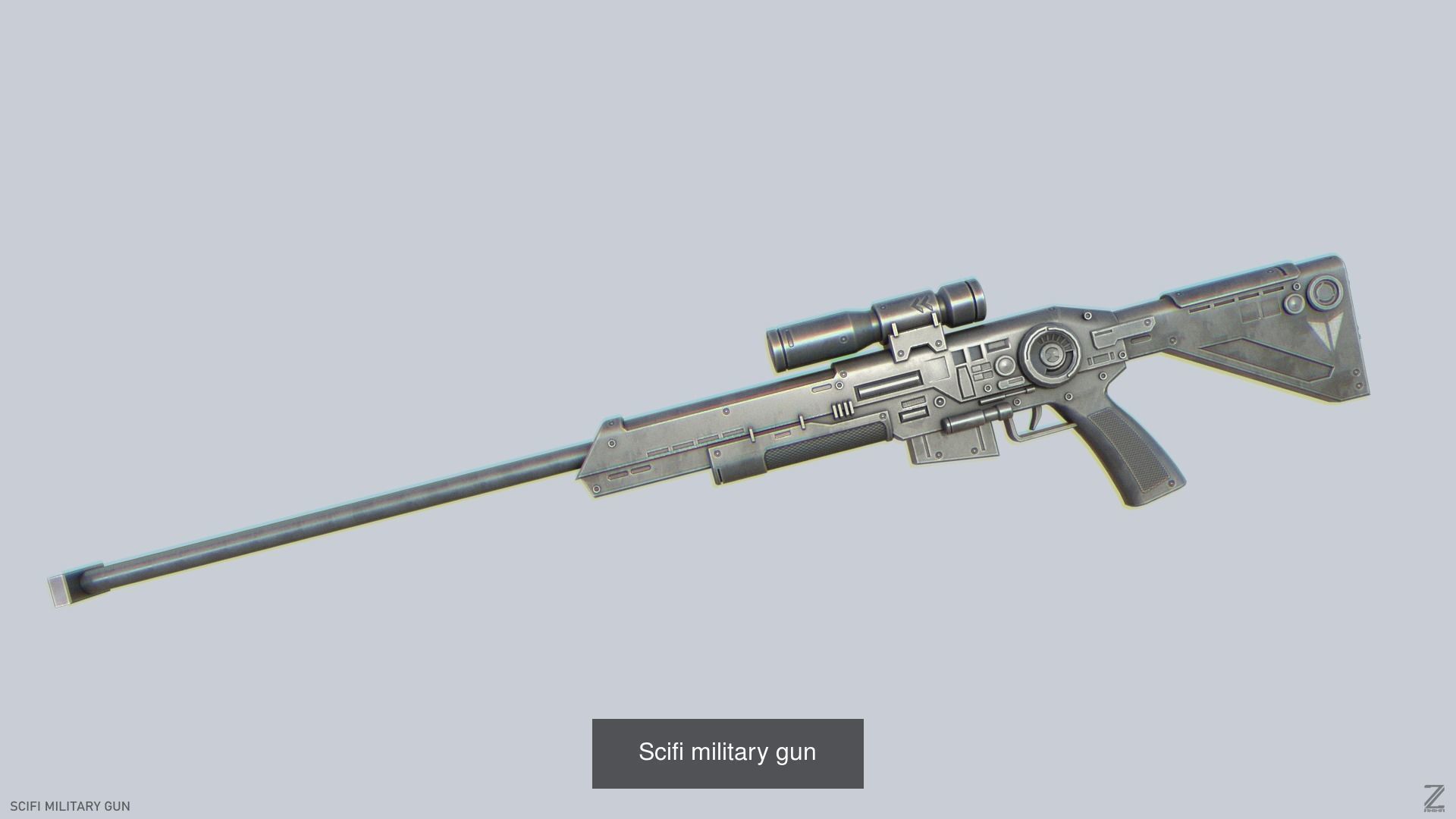Scifi military gun 3D Model Collection_10