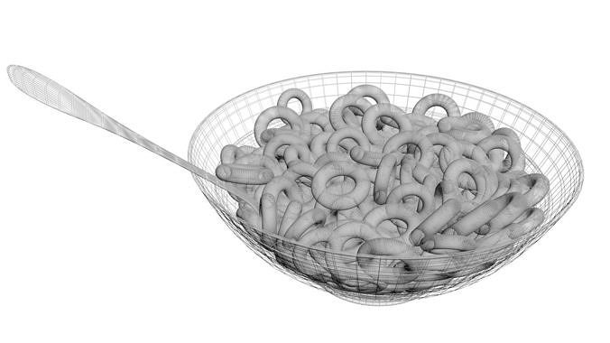 Bowl of Cereals Collection 3D model 5