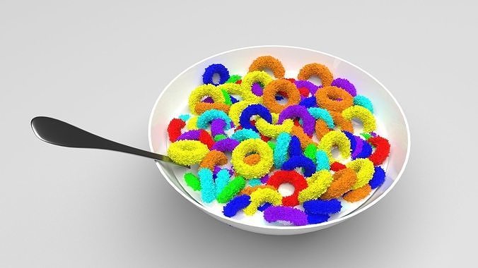 Bowl of Cereals Collection 3D model 4