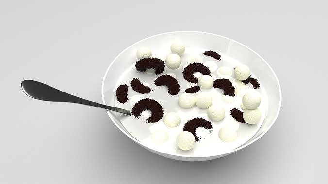 Bowl of Cereals Collection 3D model 6