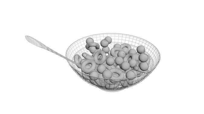 Bowl of Cereals Collection 3D model 7