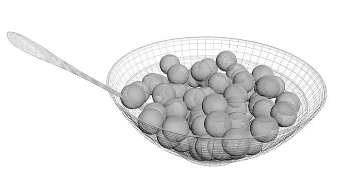Bowl of Cereals Collection 3D model 3