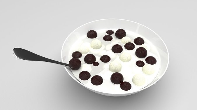 Bowl of Cereals Collection 3D model 2