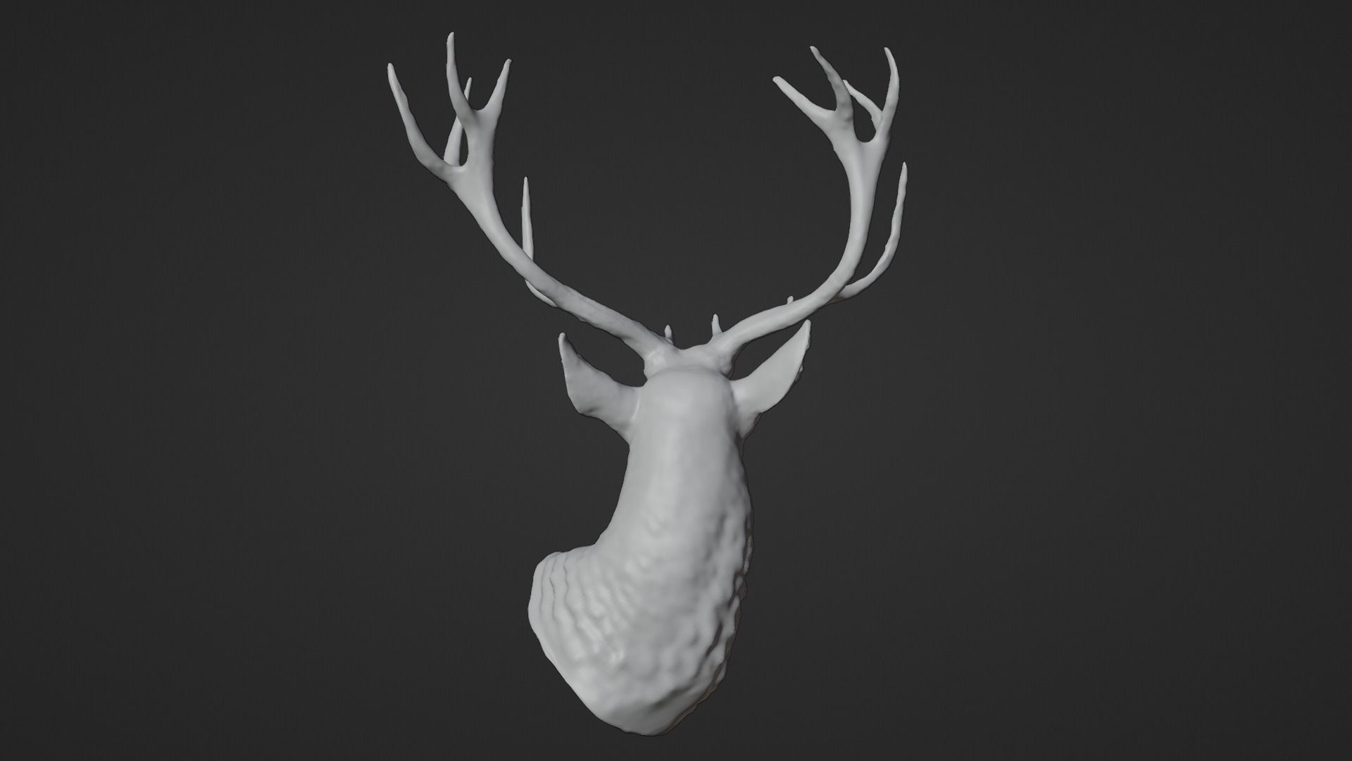 Deer Head Low-poly 3D model_12