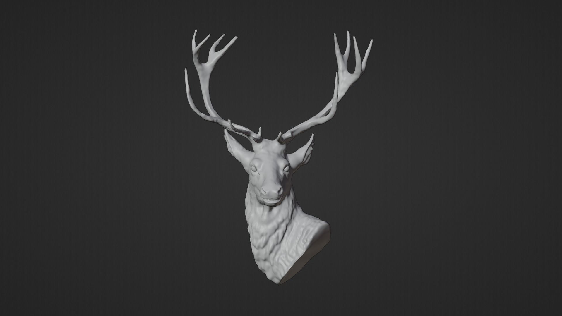 Deer Head Low-poly 3D model_14