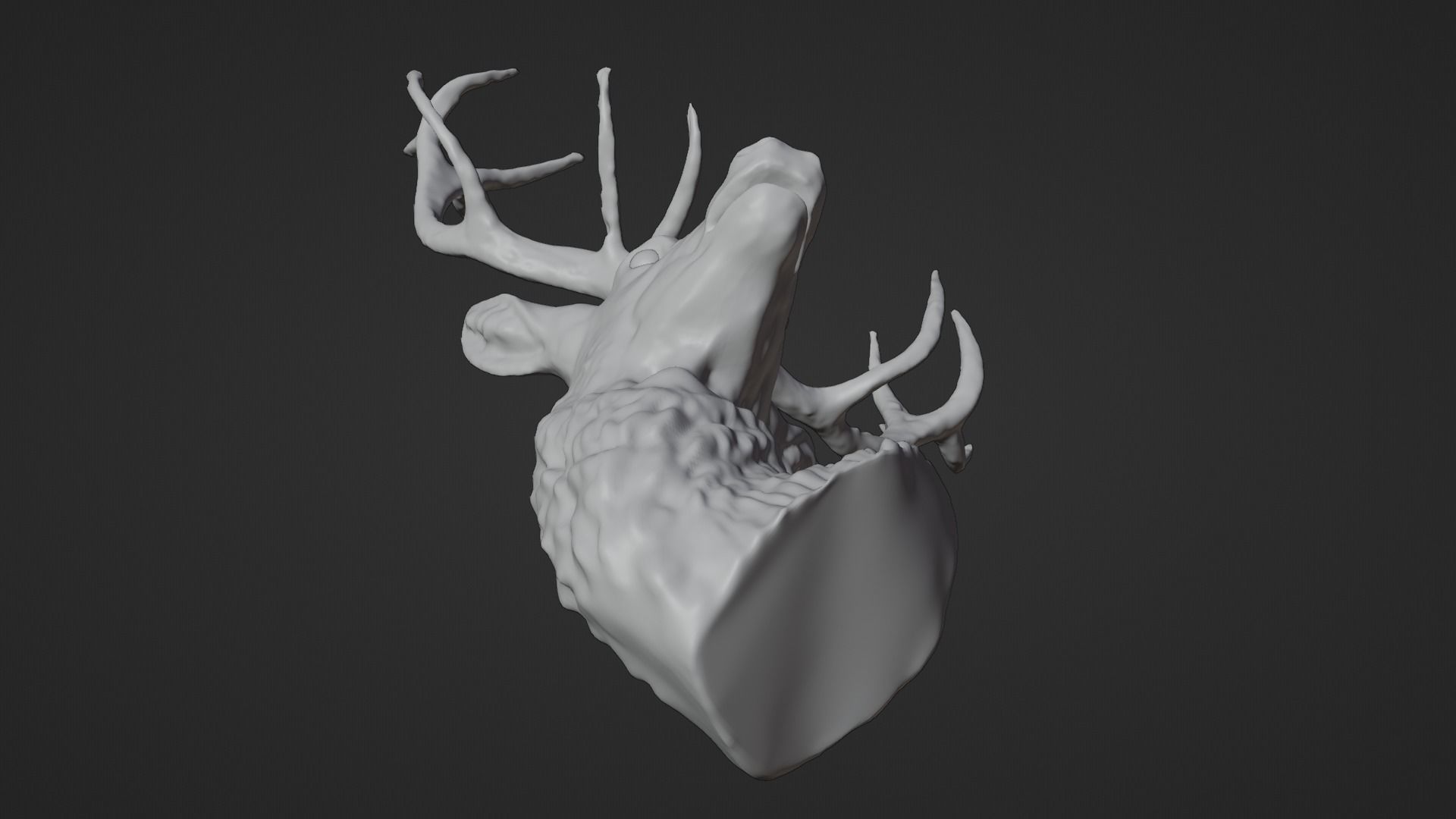 Deer Head Low-poly 3D model_16
