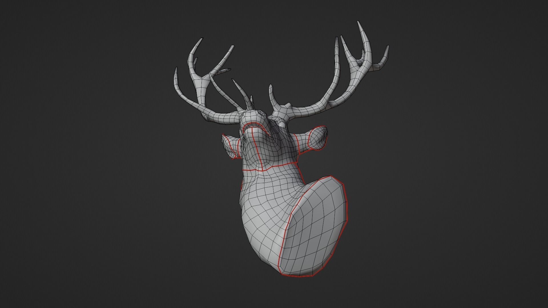 Deer Head Low-poly 3D model_20