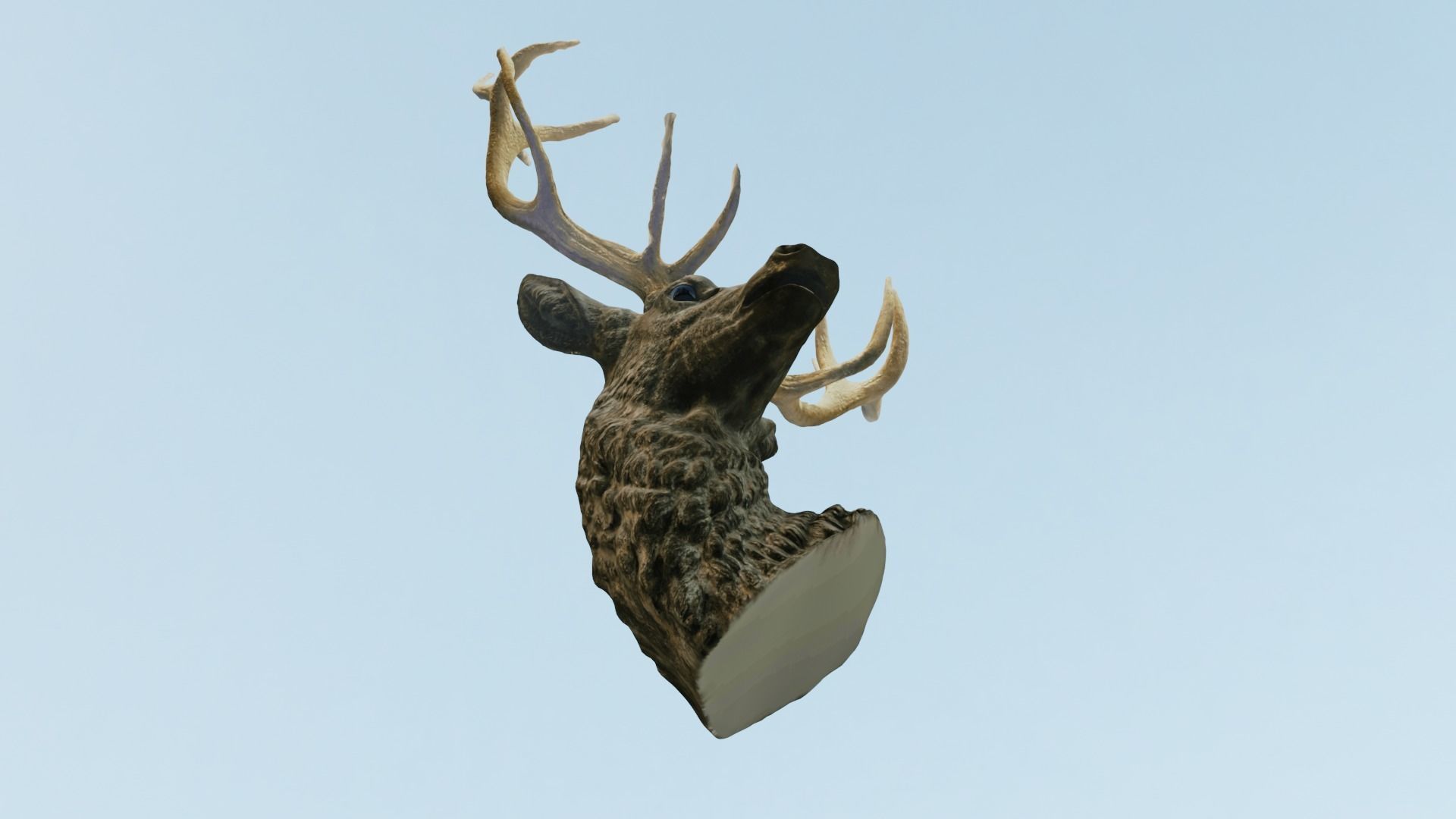 Deer Head Low-poly 3D model_8