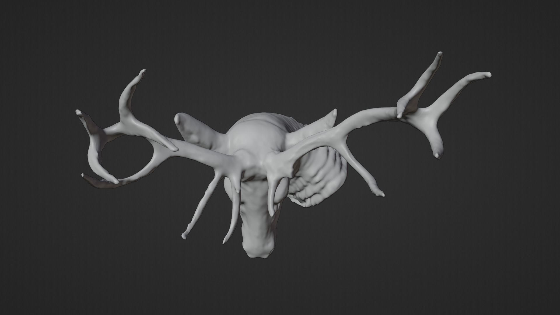 Deer Head Low-poly 3D model_15