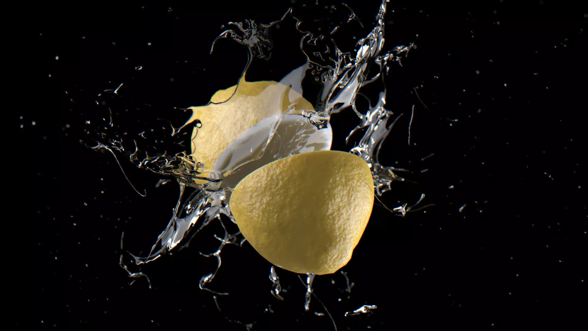 Lemon Splash Animated  3D model_0